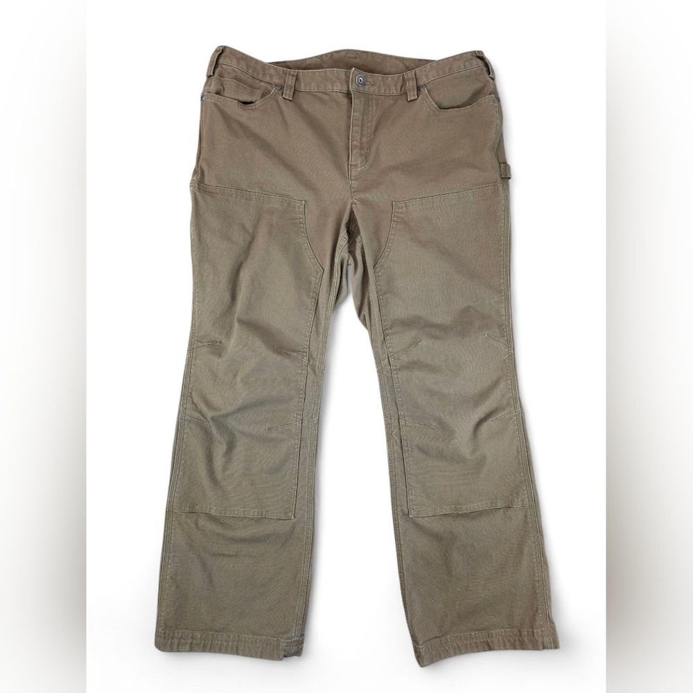 Duluth Trading Co. Women’s Flex Fire Hose Work Pants 16x29 Olive Brown Utility